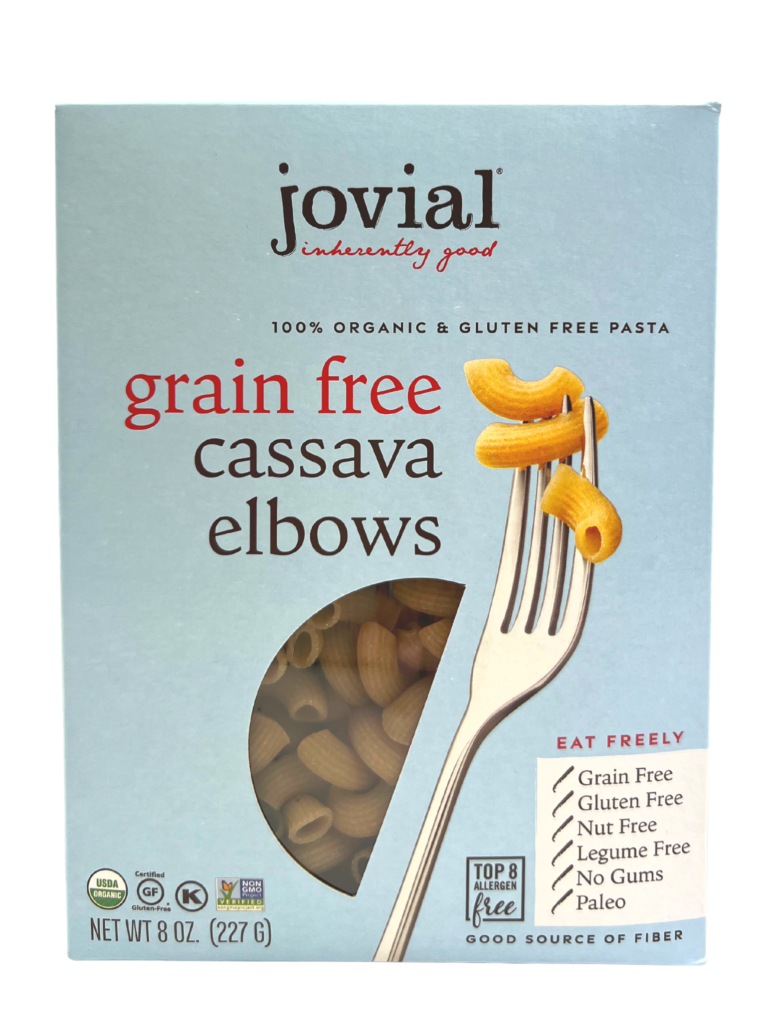 Elbows, Cassava, Organic, Jovial, Gluten Free, Grain Free
