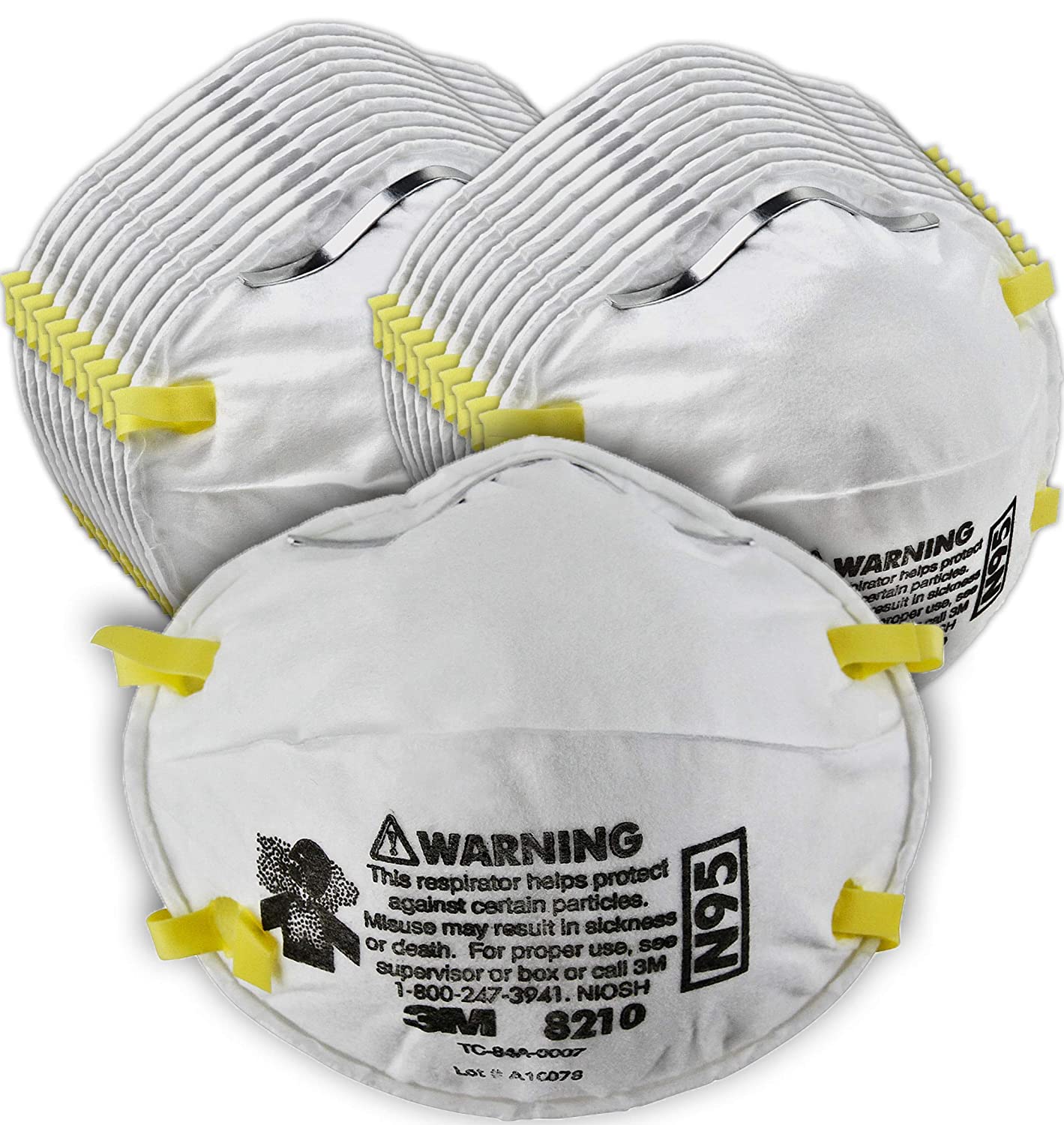 3M Personal Protective Equipment Particulate Respirator 8210 N95