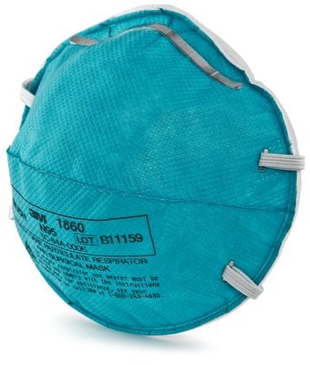 3M 1860 Particulate Respirator and Surgical Mask 1860