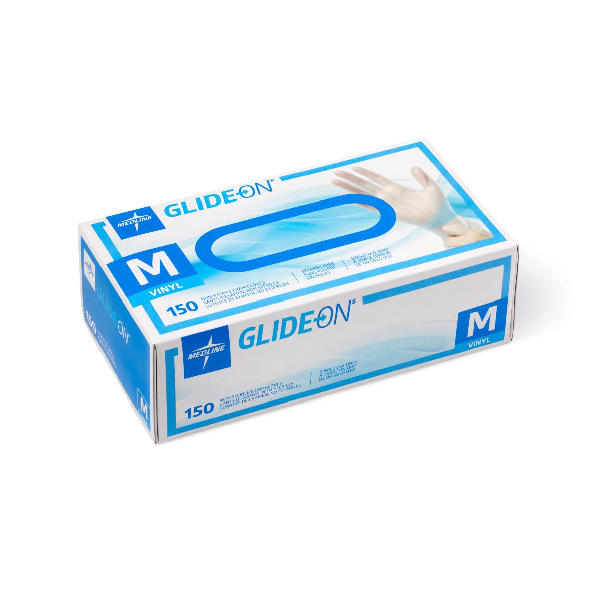 Glide-On Powder-Free Vinyl Exam Gloves by Medline (1500/Case)