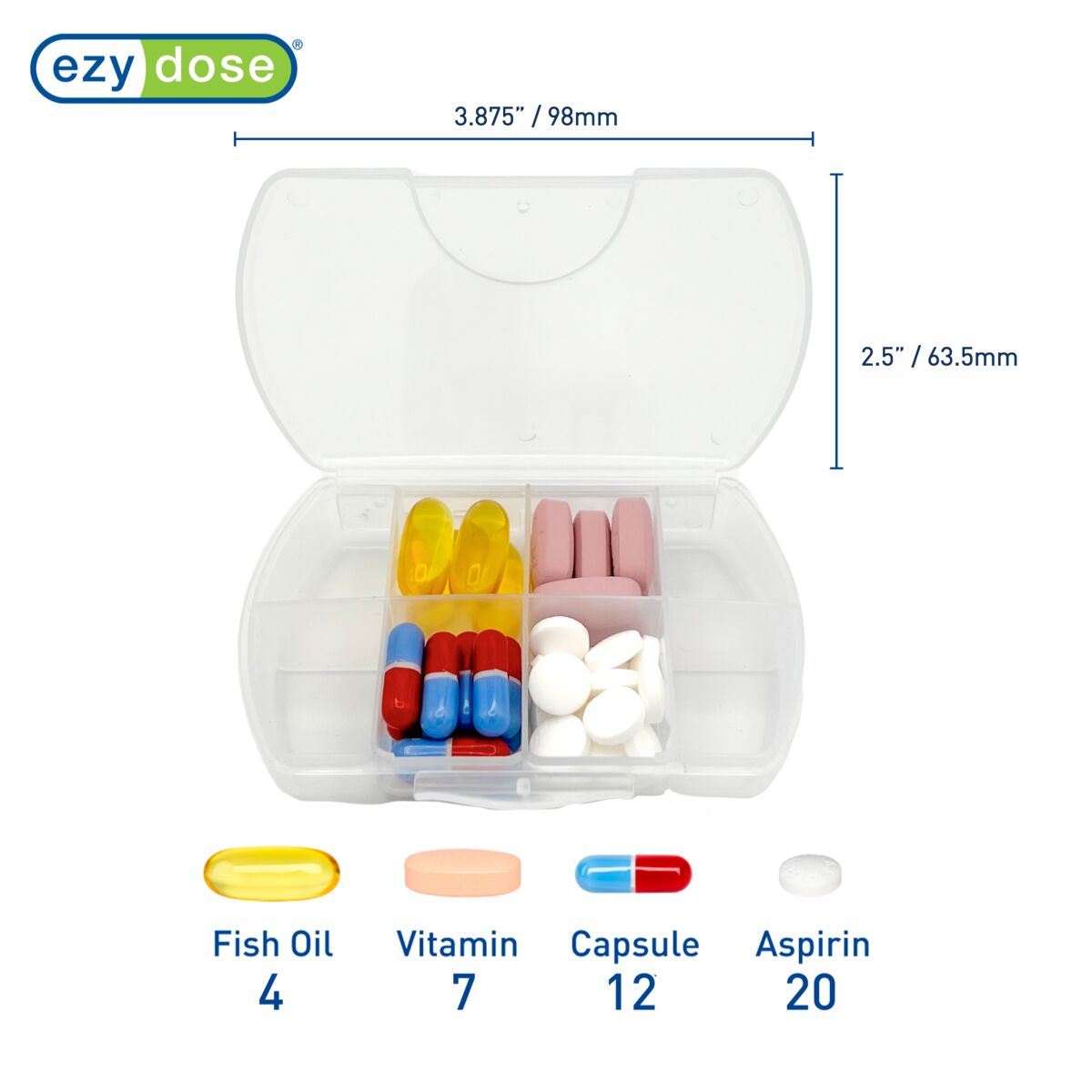 Ezy Dose? Hard-Sided Pocket Pharmacy Pill Case