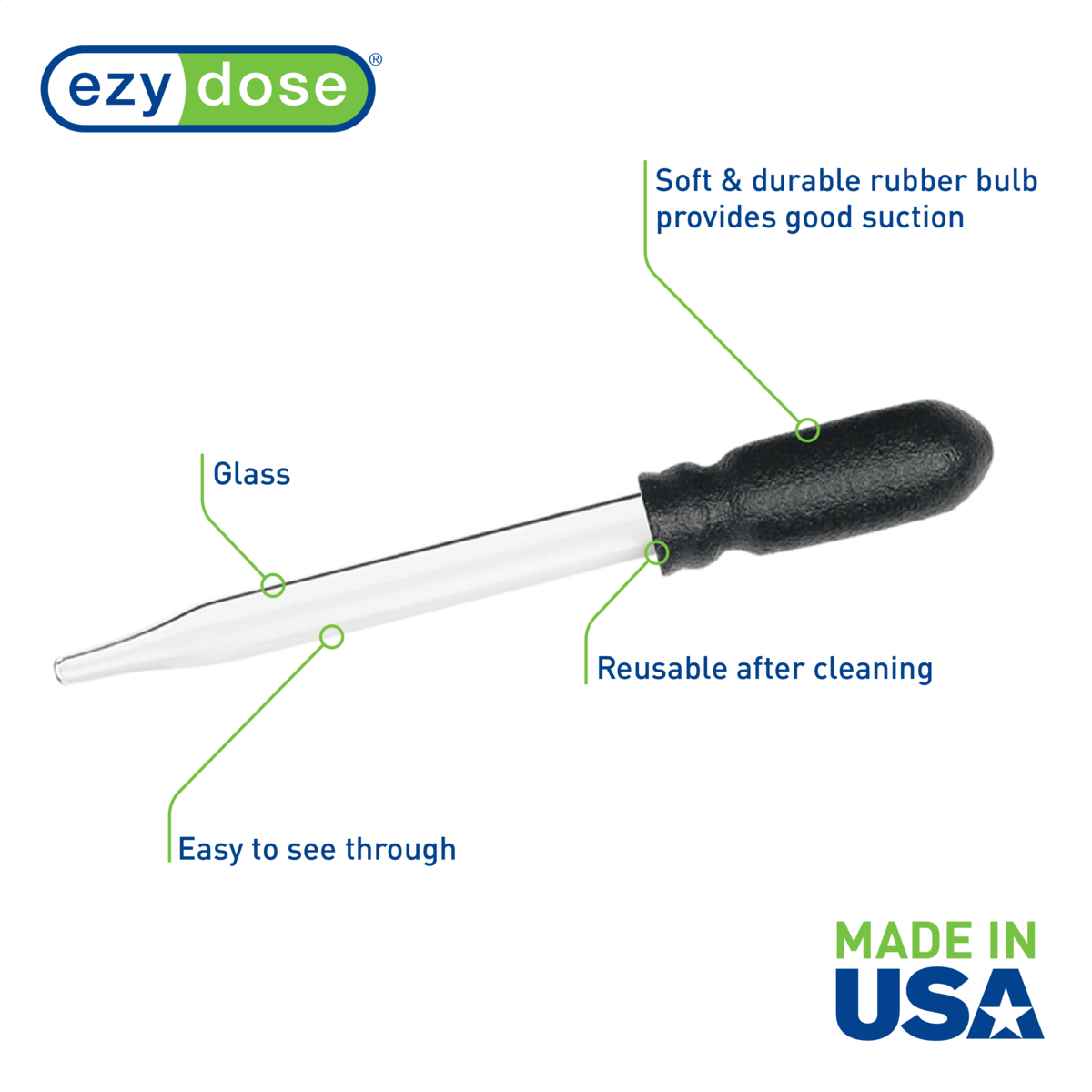 Ezy Dose Kids? Straight-Tip Glass Medicine Dropper (1 mL)