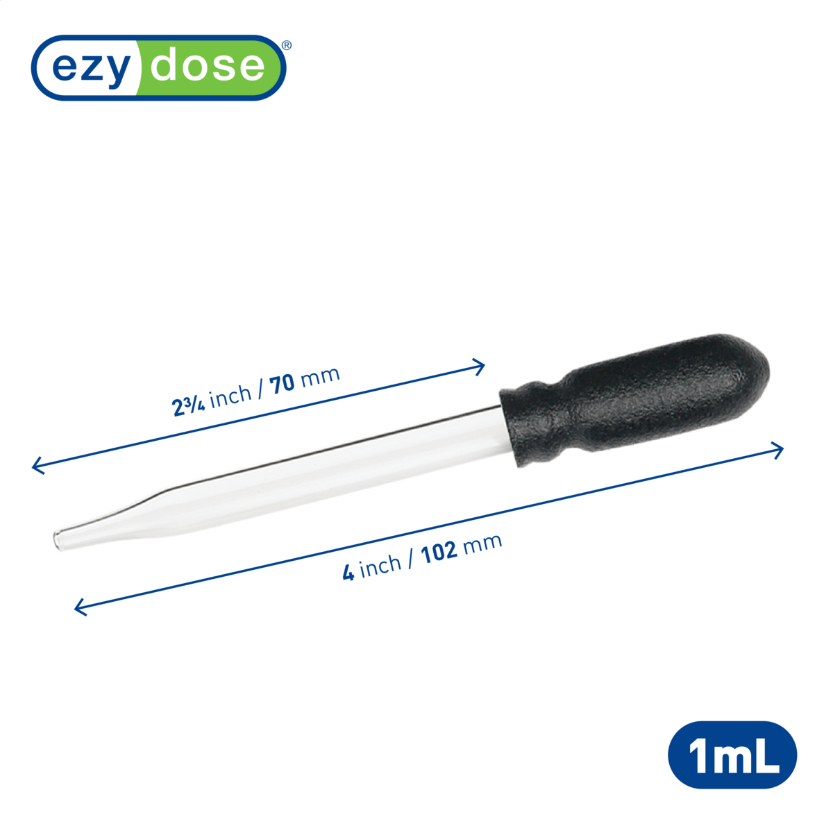 Ezy Dose Kids? Straight-Tip Glass Medicine Dropper (1 mL)