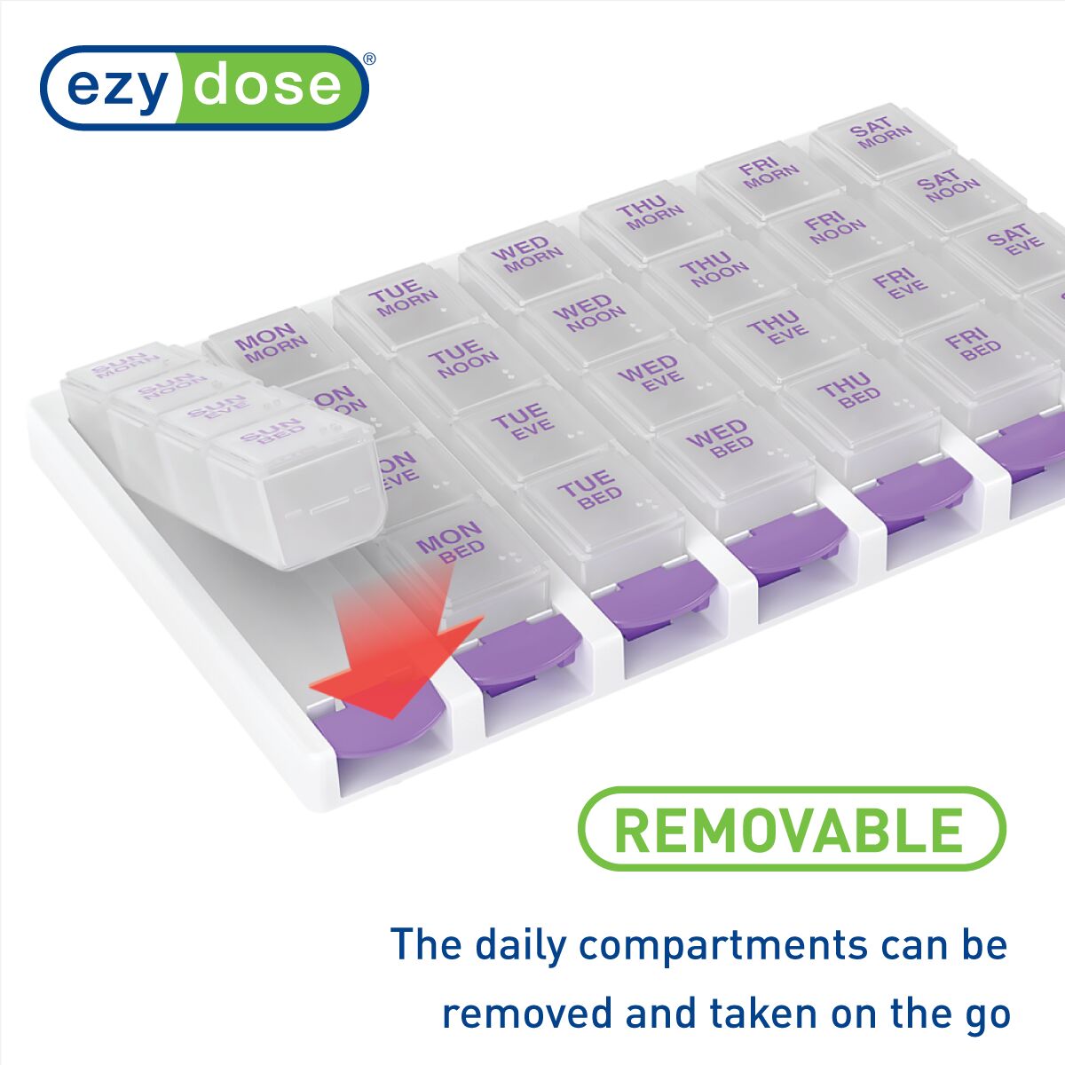 Ezy Dose? Push-Button One-Day-At-A-Time? Pill Planner