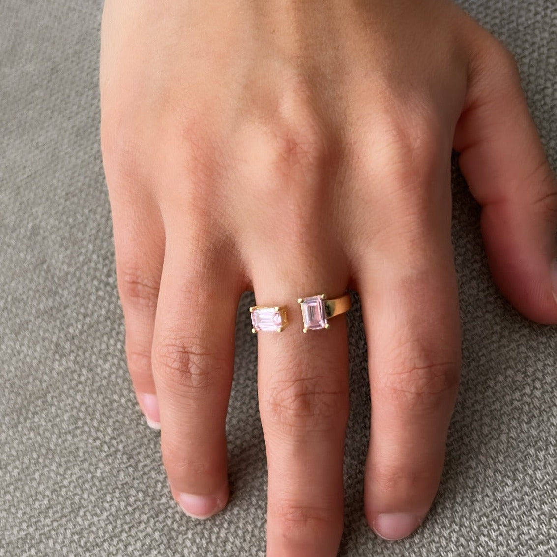 Two Stone Cuff Ring