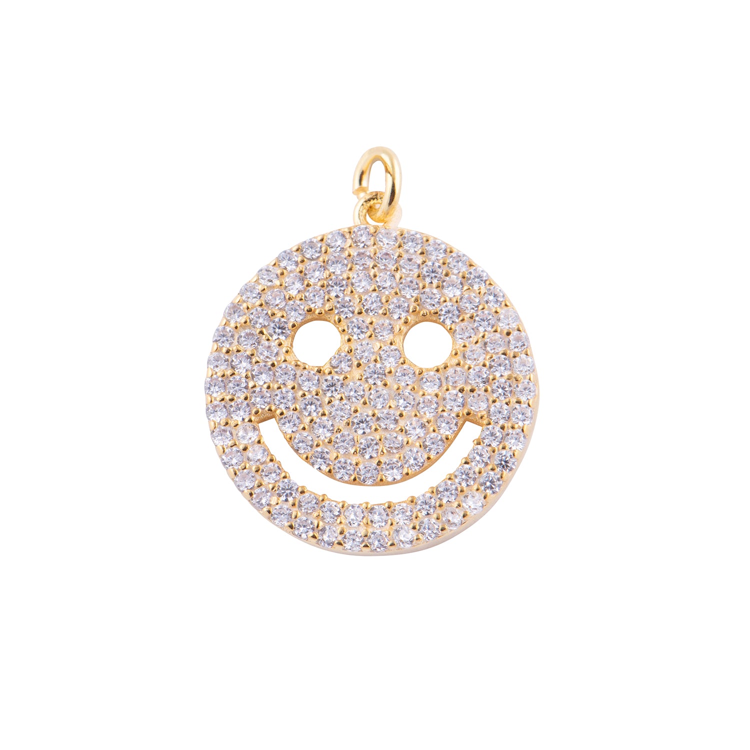 Pave Smiley Charm