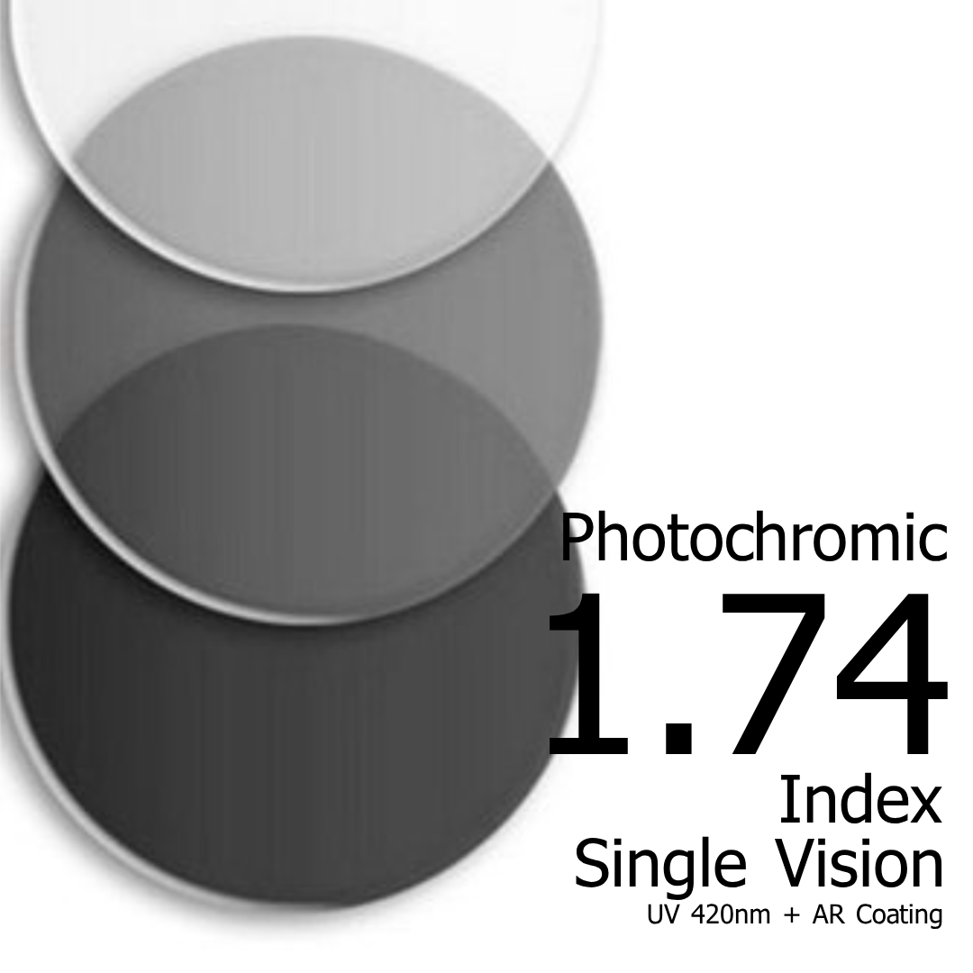 High Index 1.74 Photochromic Lens Argon 6s