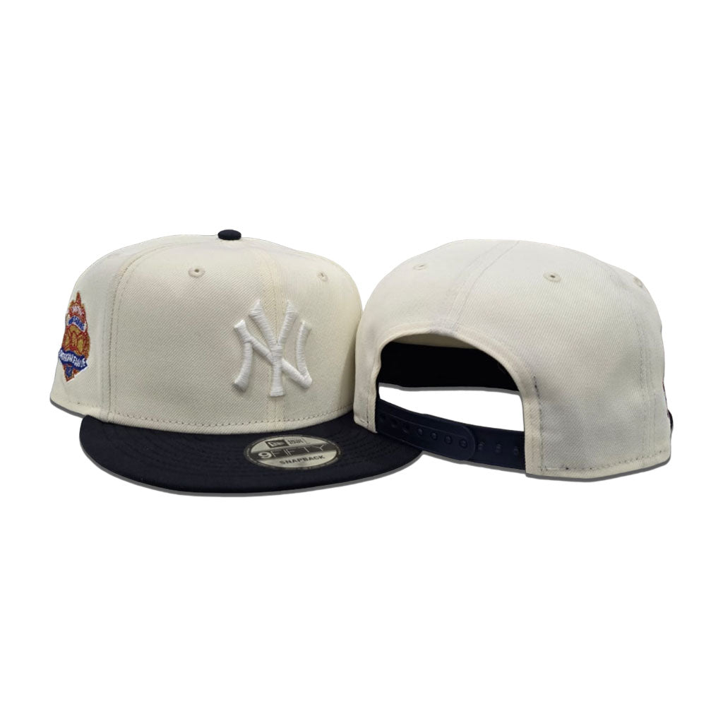 Off White New York Yankees Navy Blue Visor Gray Bottom 1927 World Series Side Patch New Era 9Fifty Snapback