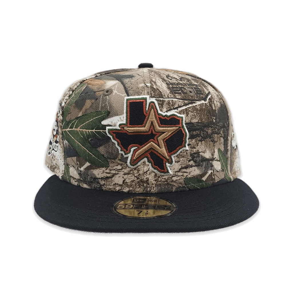 Real Tree Camo Houston Astros Black Visor Gray Bottom 45th Anniversary Side Patch New Era 59Fifty Fitted