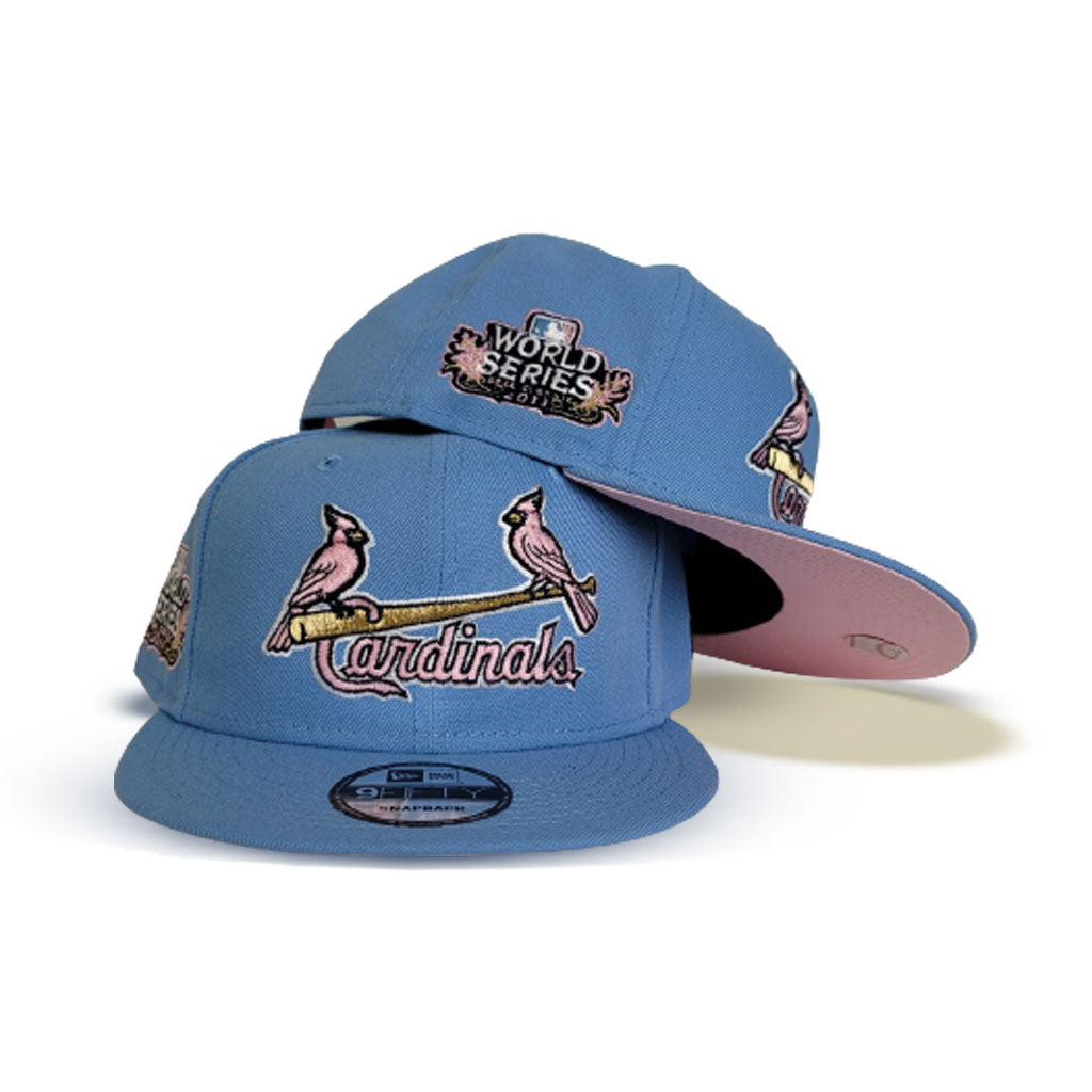 Sky Blue St. Louis Cardinals Pink Bottom 2011 World Series Champions Side Patch New Era 9Fifty Snapback