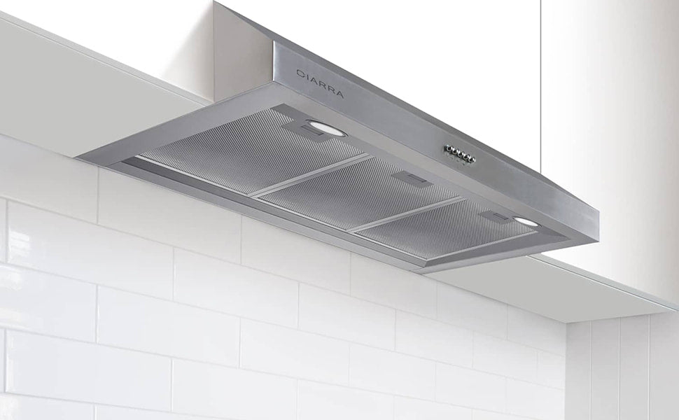 CIARRA 30 Inch Under Cabinet Range Hood CAS75908A-OW