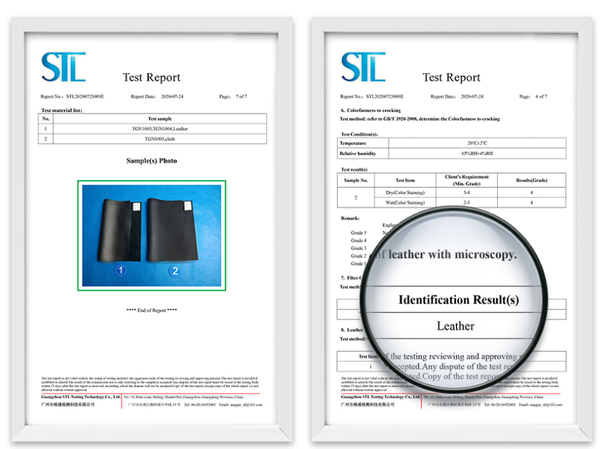 Leather Backpack Inspection Report Picture