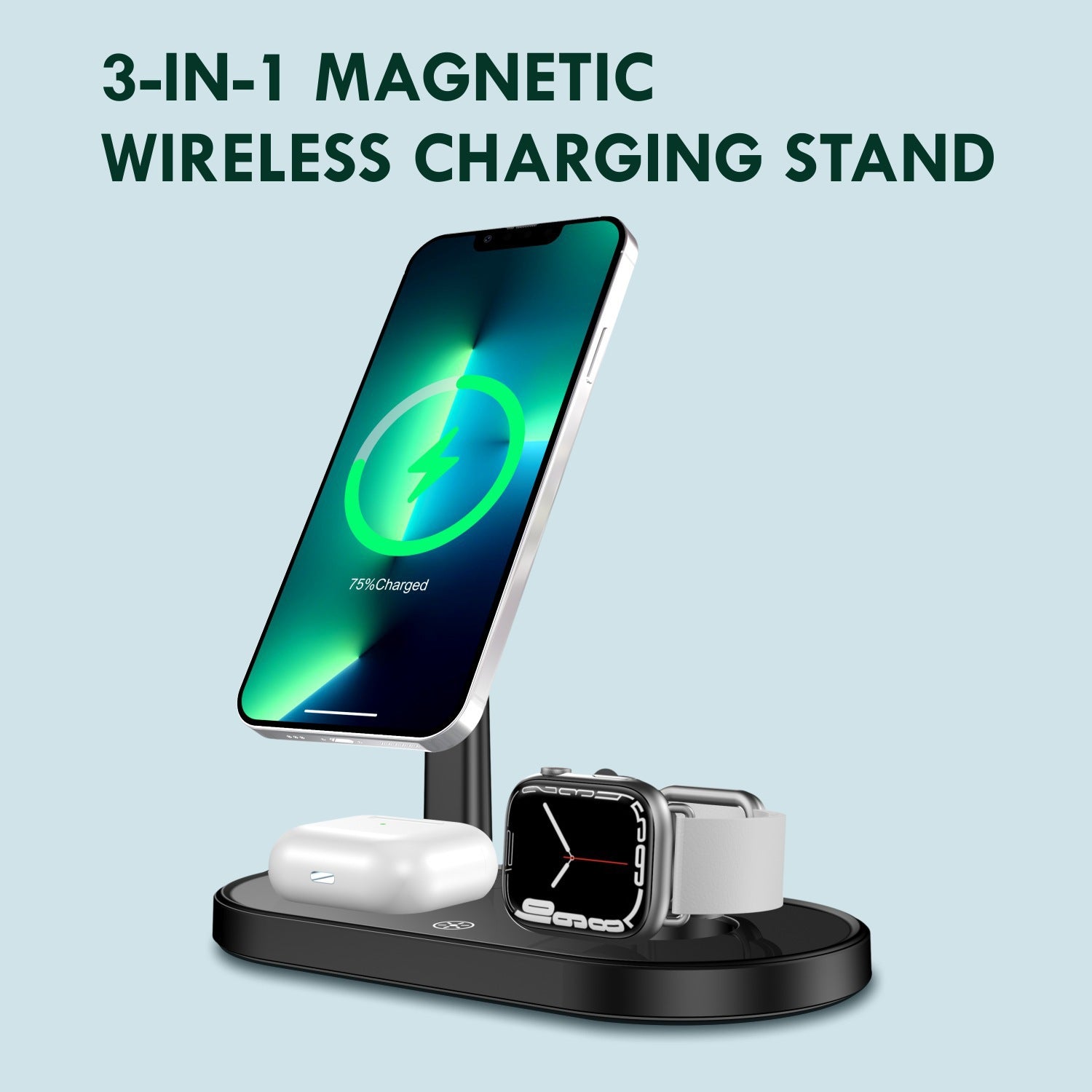 Phone Holder Charger Three-in-one Magnetic Wireless Multifunctional Desktop