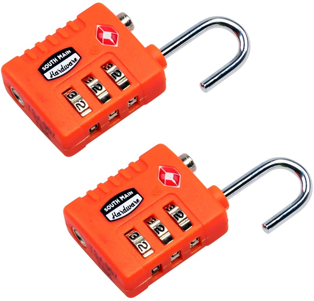 South Main Hardware TSA-Accepted Resettable Luggage Lock, 2-Pack