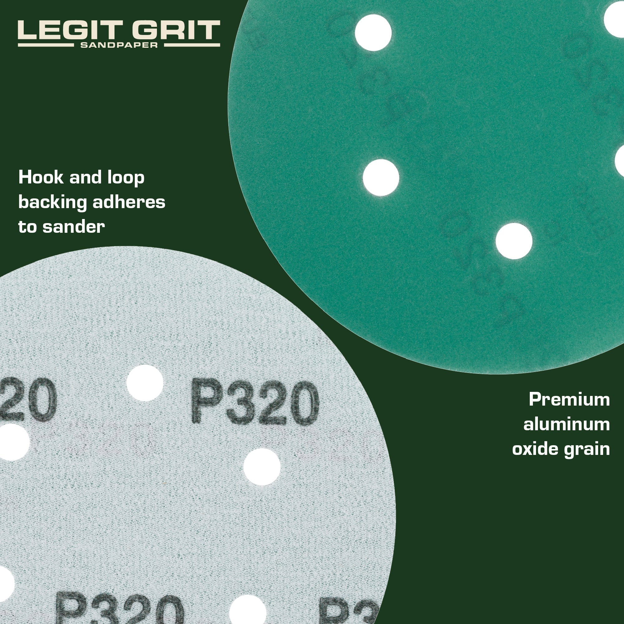 6-Inch 6-Hole Hook & Loop Sanding Discs, Single Grit, 50/100/150-Packs