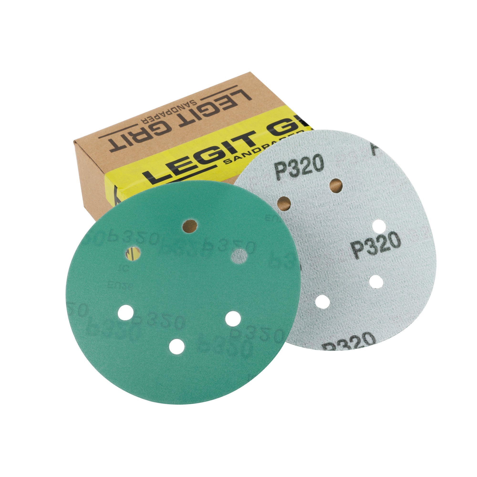 6-Inch 6-Hole Hook & Loop Sanding Discs, Single Grit, 50/100/150-Packs