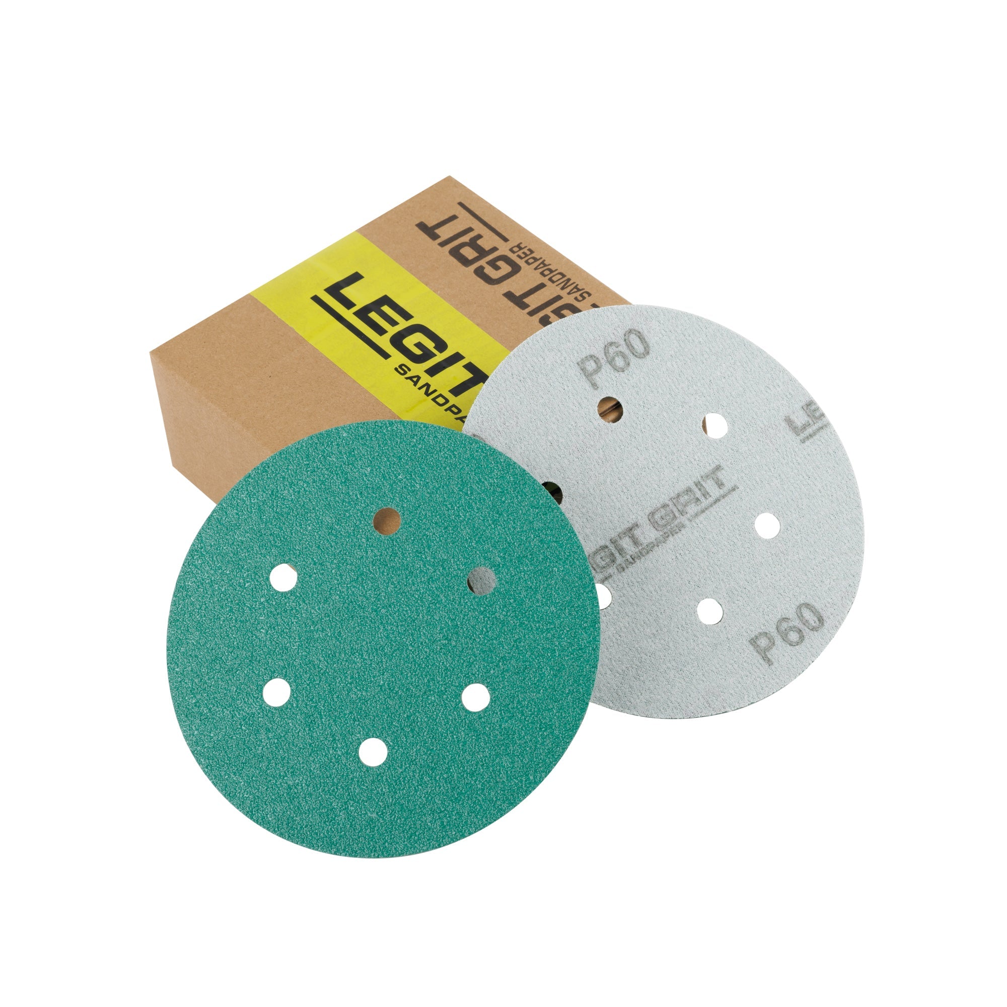 6-Inch 6-Hole Hook & Loop Sanding Discs, Single Grit, 50/100/150-Packs