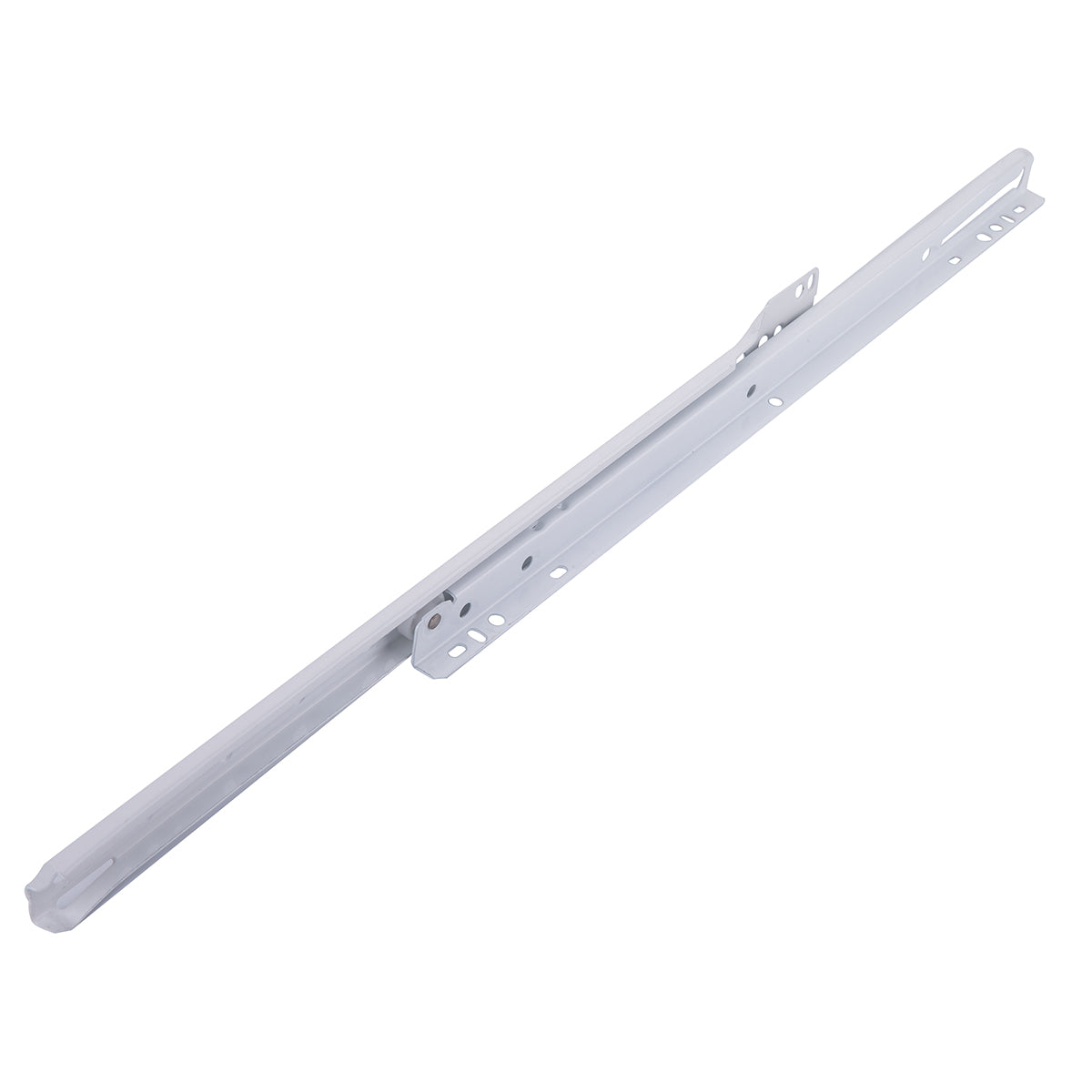 South Main Hardware White Coated Steel Euro Bottom Mount Drawer Slides, 1-Pair