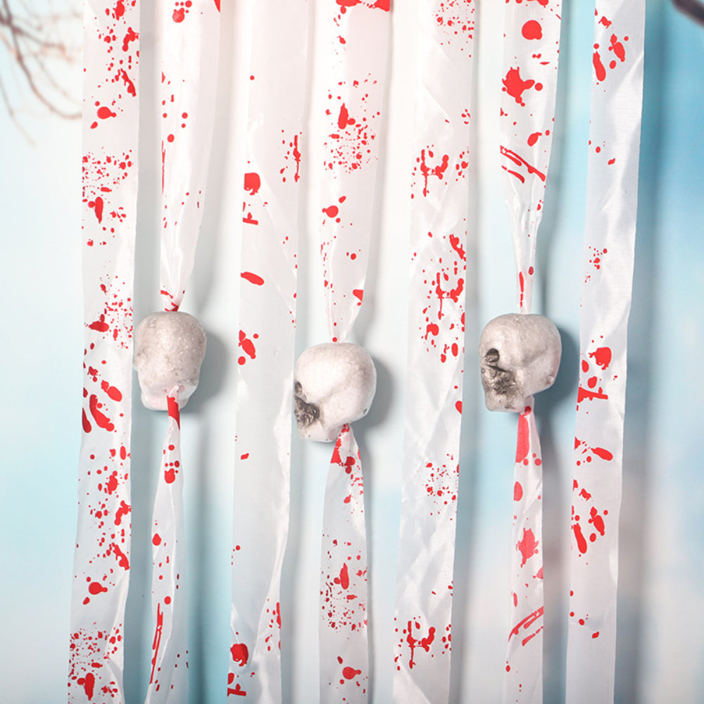 Bloody Skull Door Curtain Decorations Gift for Halloween Theme Party