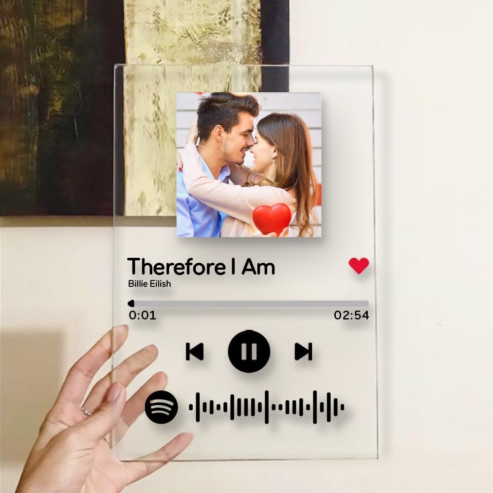 New Arrivals Spotify Acrylic Glass Spotify Code Personalized  Spotify Song Poster Plaque (4.7IN X 6.3IN)