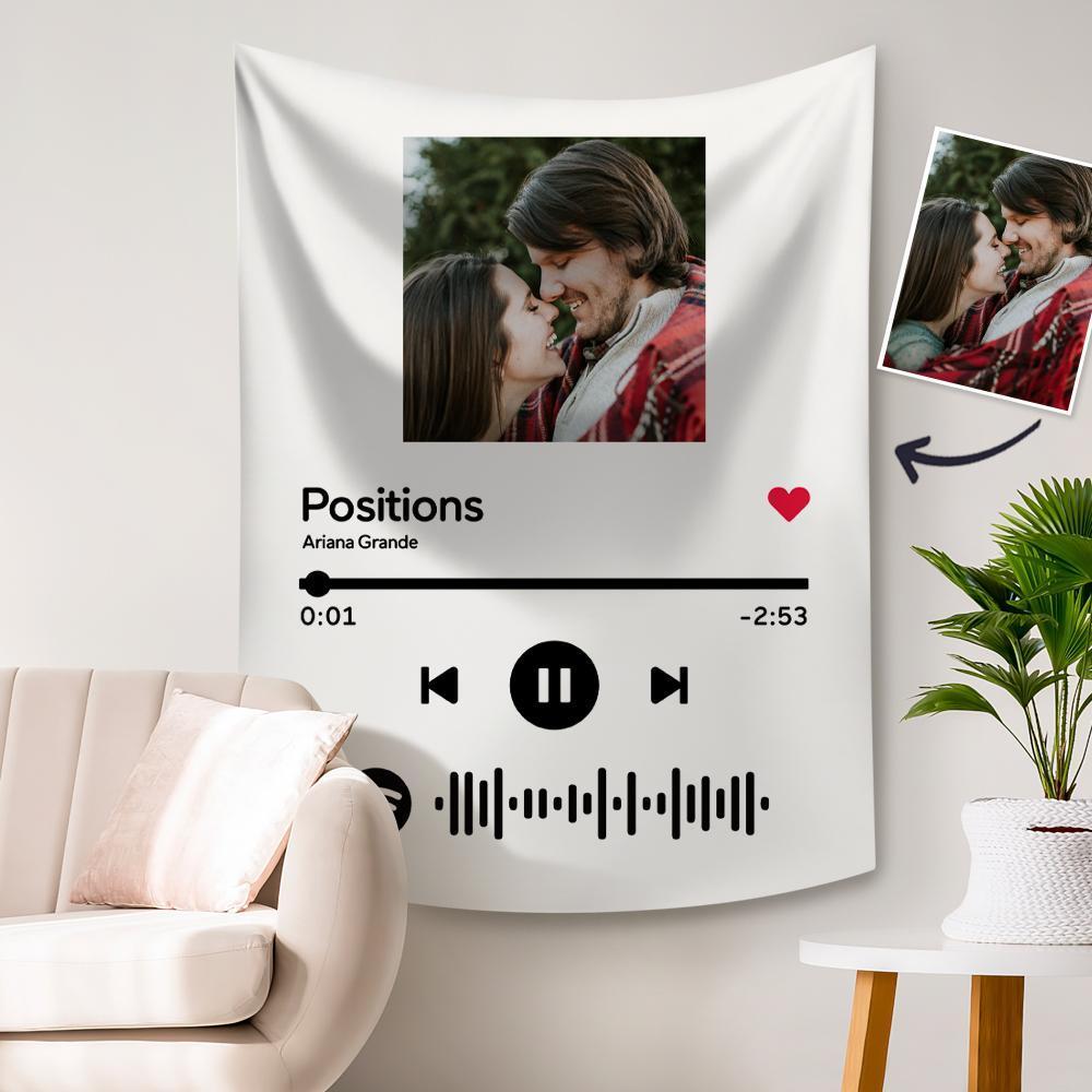 Scannable Spotify Code Tapestry Custom Spotify Code Tapestry Wall Art Decoration