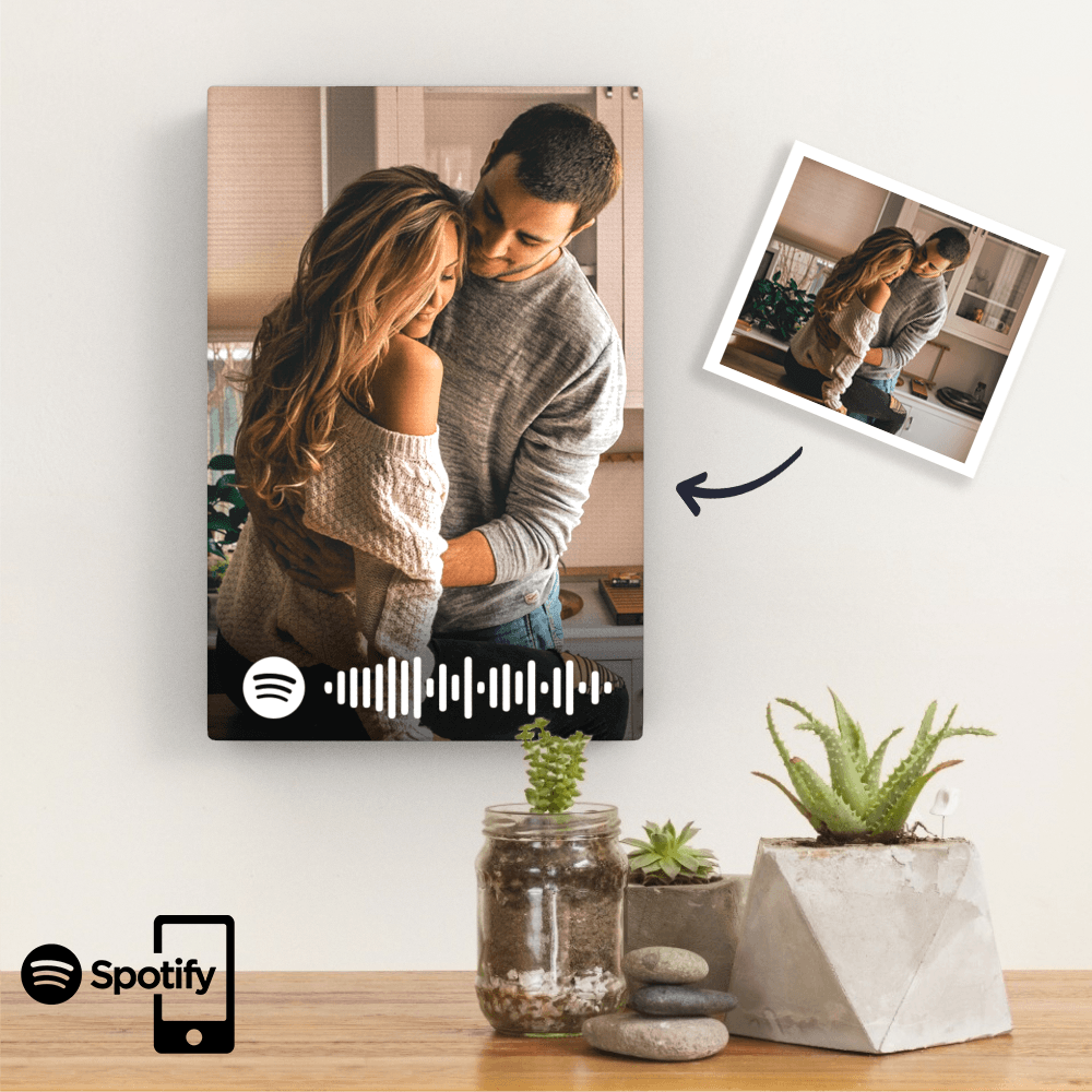 Custom Photo Canvas Print Christmas Gifts Personalized Spotify Code Canvas