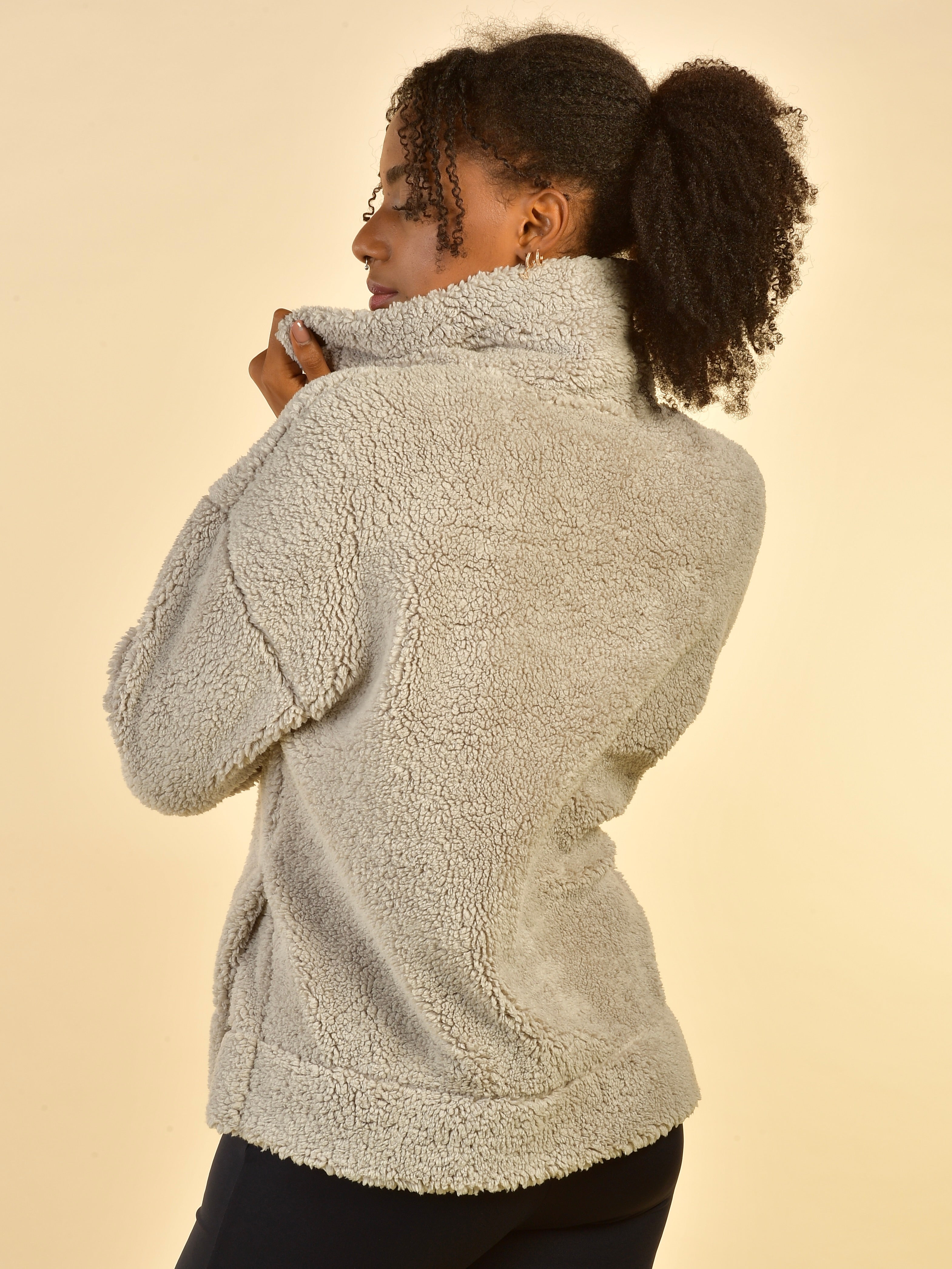 Livvy - Snap-Front Sherpa Pullover