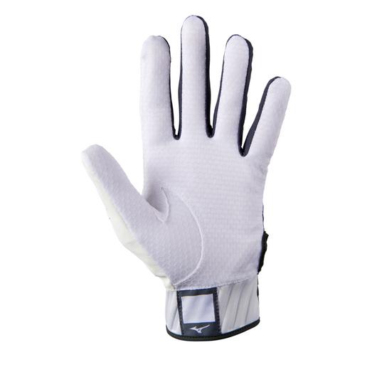 Mizuno MVP Youth Batting Glove - White/Grey