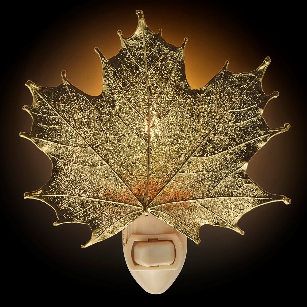 24k Gold Dipped Real Sugar Maple Leaf Nightlight