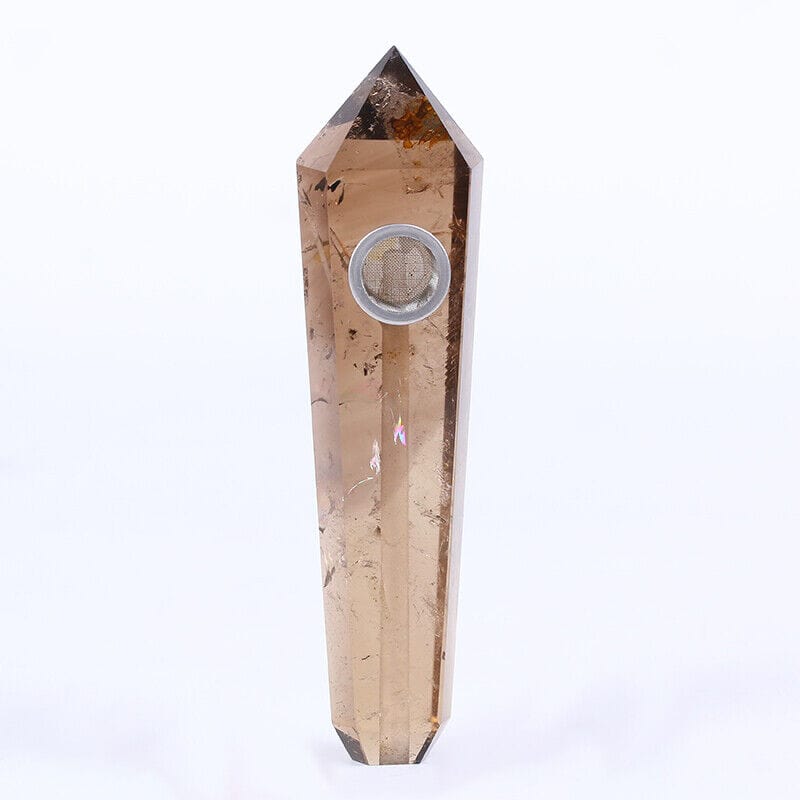 Smoky Quartz Crystal Pipe