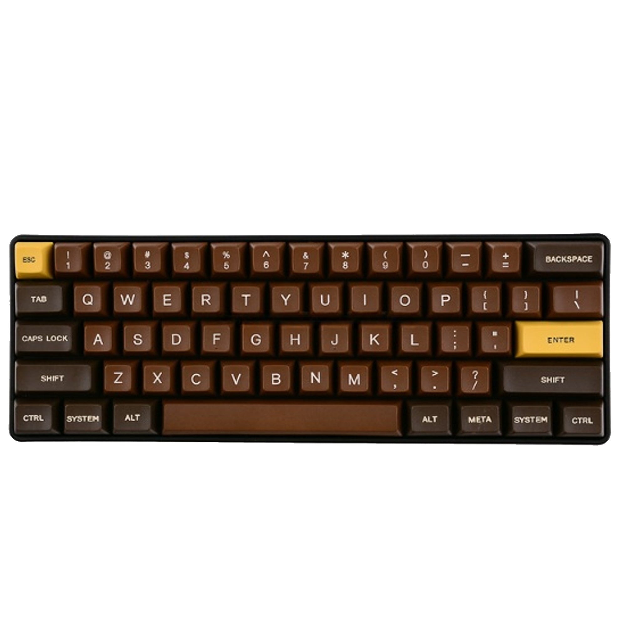Chocolate PBT Keycaps SA Profile