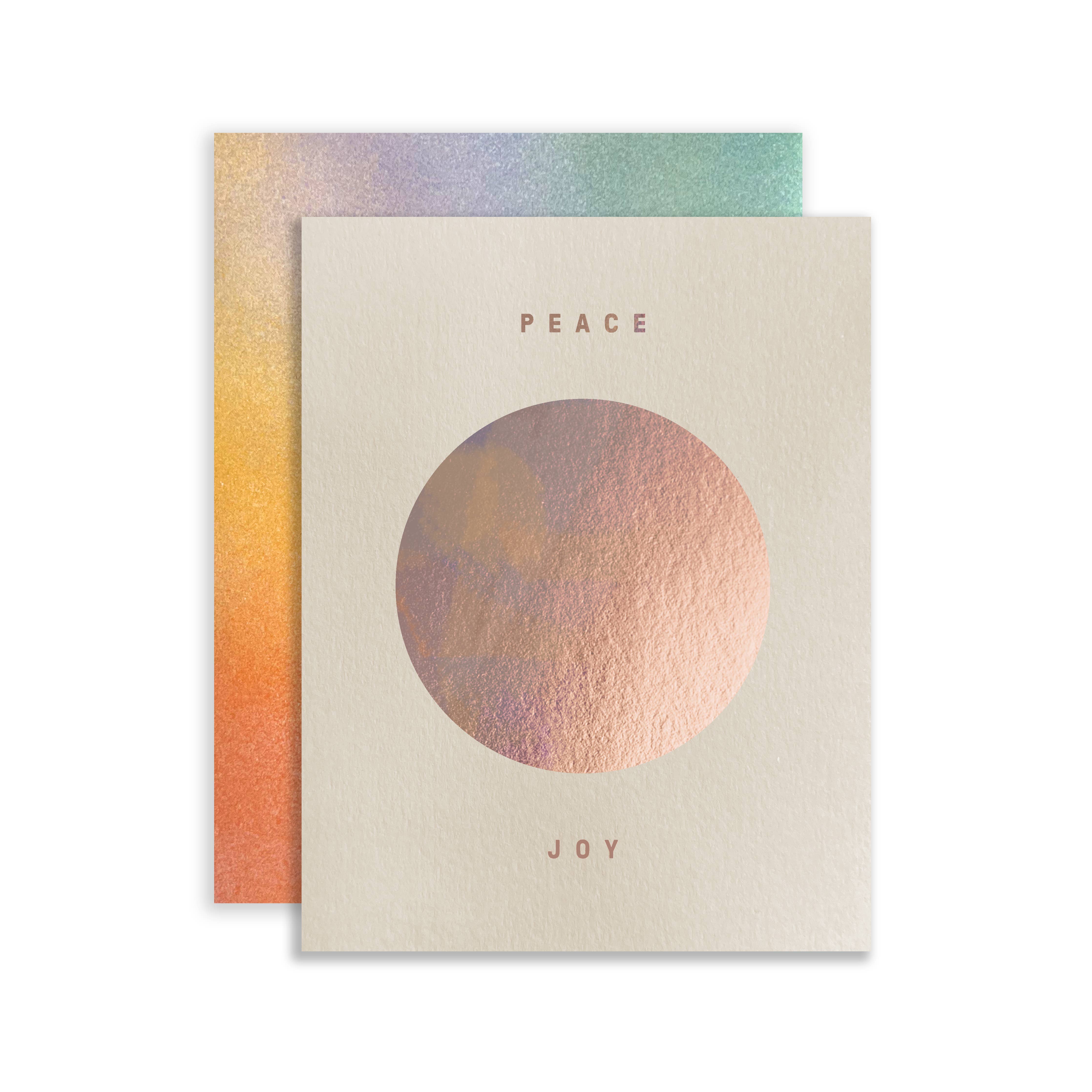 Peace and Joy Holo Holiday Card