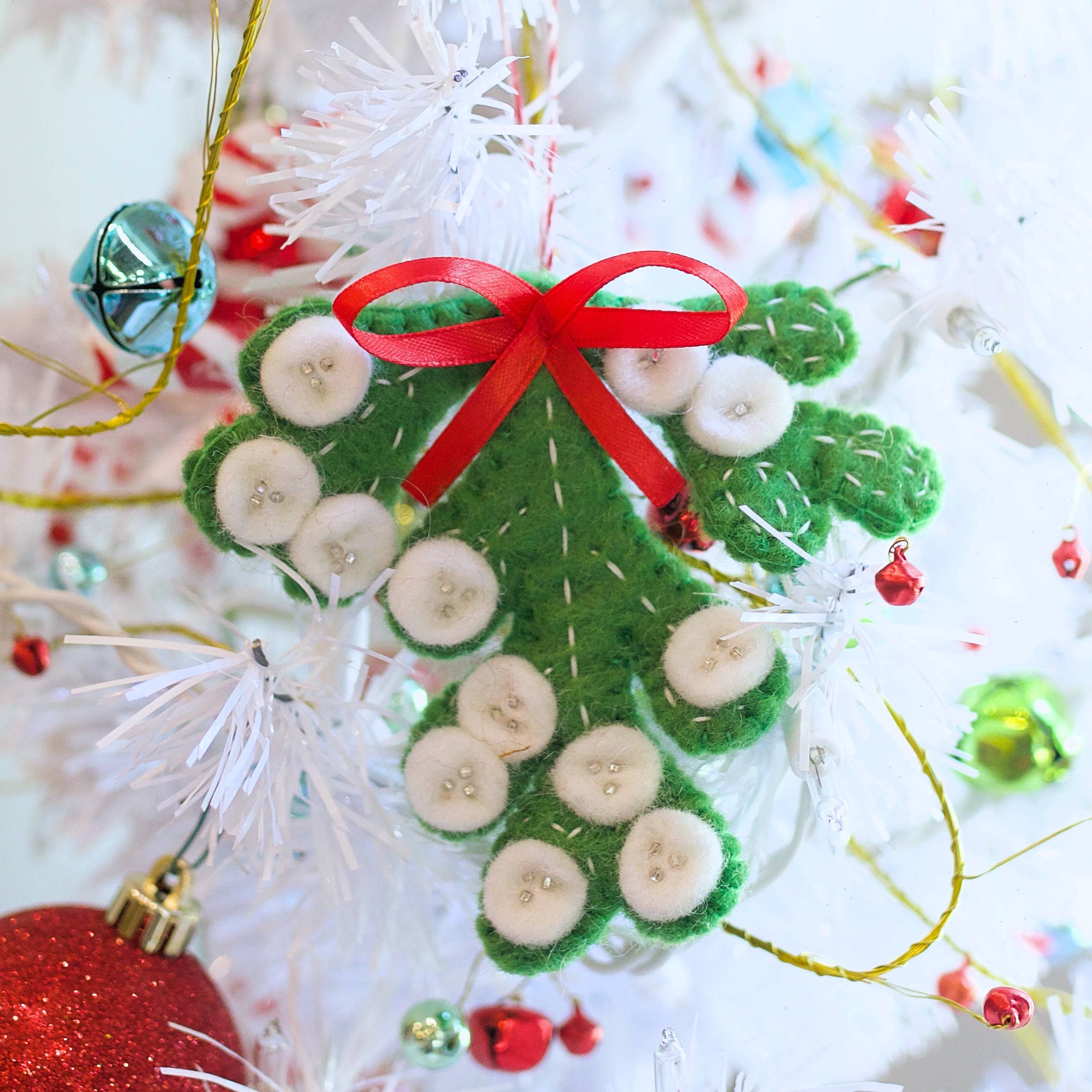 Mistletoe Felt Wool Ornament