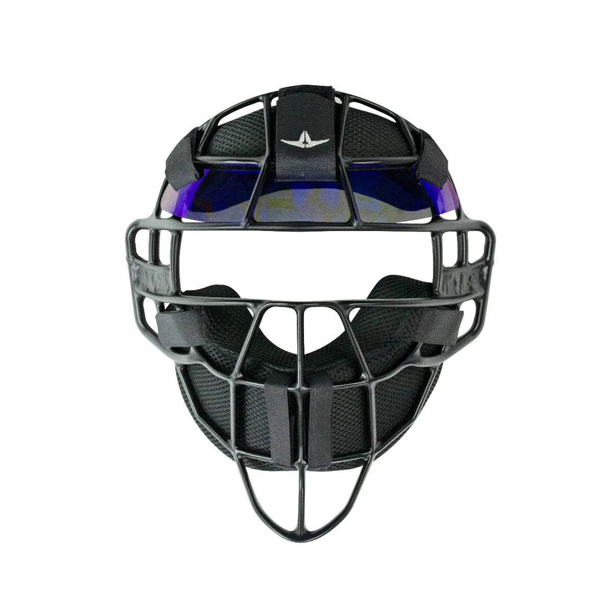 All-Star Umpire FM400 Face Mask Sun Visor-Chrome Blue