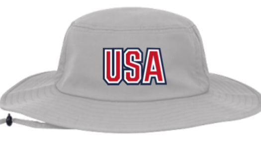 Pacific Headwear Bucket/ Boonie Hat - USA Silver
