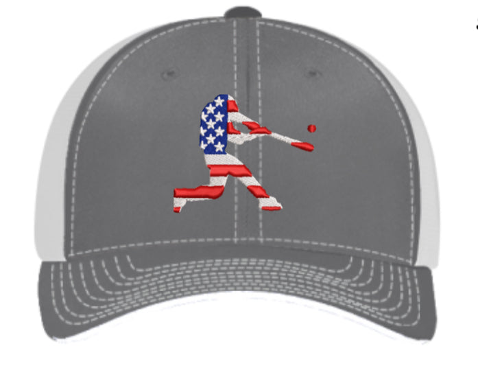 Pacific Headwear Trucker FLEXFIT? Hat - American Flag Batter