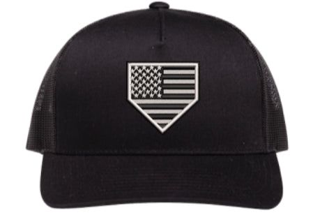 Pacific Headwear Snapback Hat- American Flag with Home Plate design