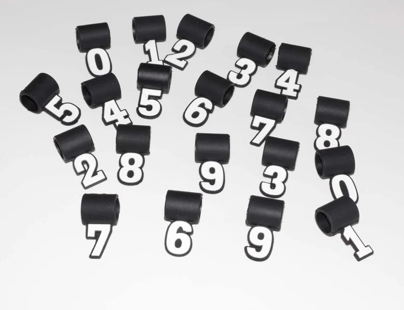 Single Digit Custom Silicone Numbers for Baseball/Softball Titanium Necklaces