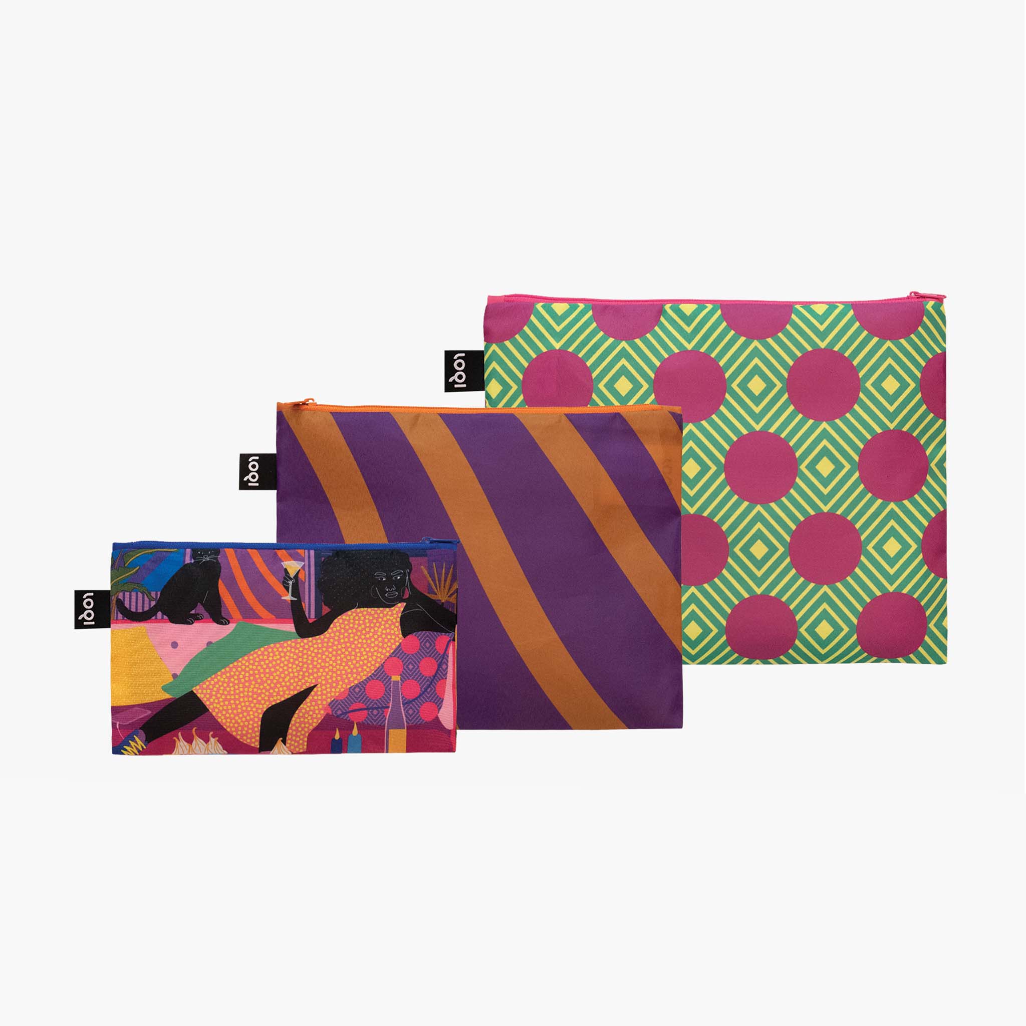 LOQI ZIPPER BAG SET CHILL EVENING