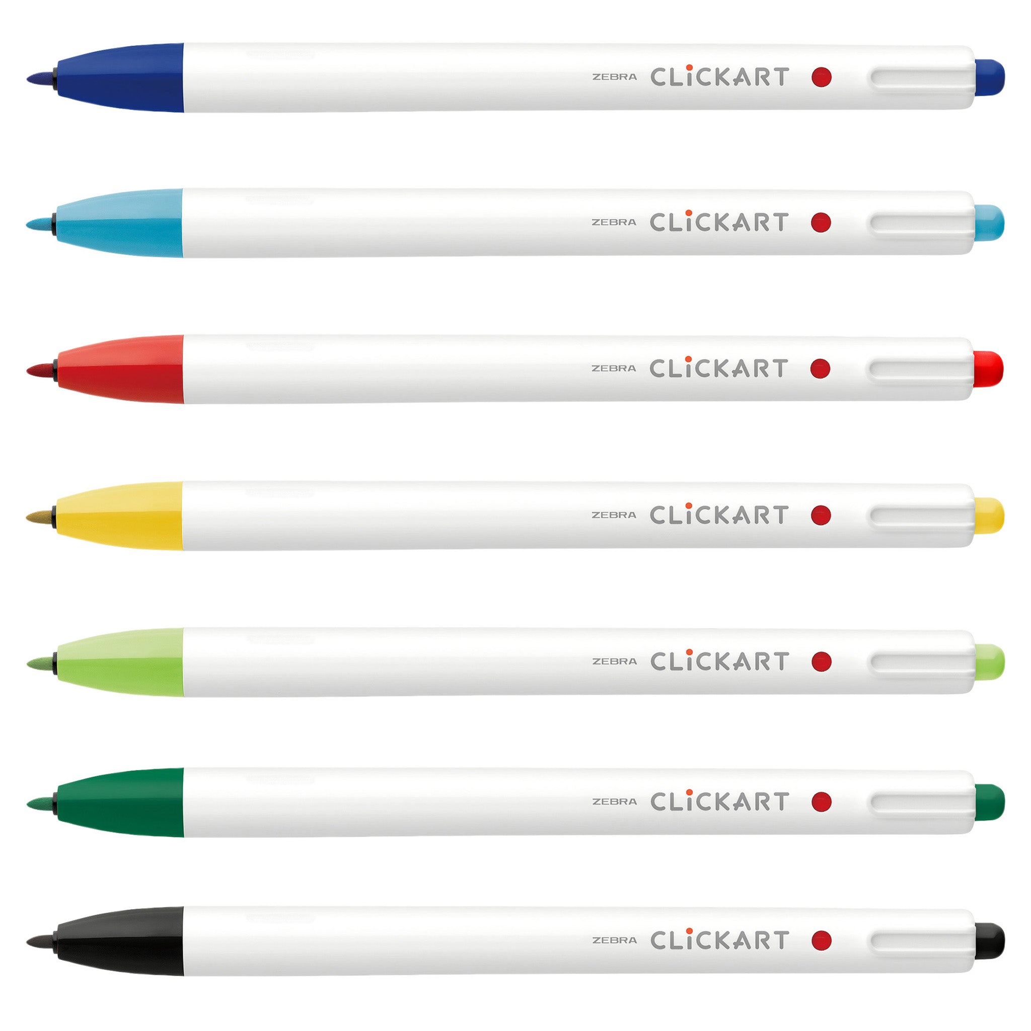 CLICKART RETRACTABLE MARKER PEN 0.6mm BLUE BLACK