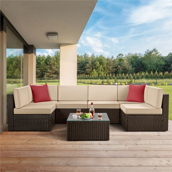 rattan wicker sofa set