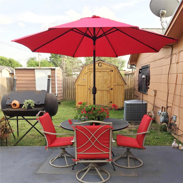 metal bistro set with patio umbrella