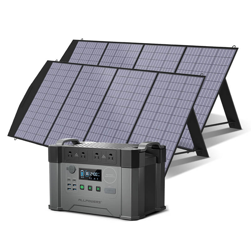 ALLPOWERS Solar Generator 2000W (S2000 + 2 x SP033 200W Solar Panel)