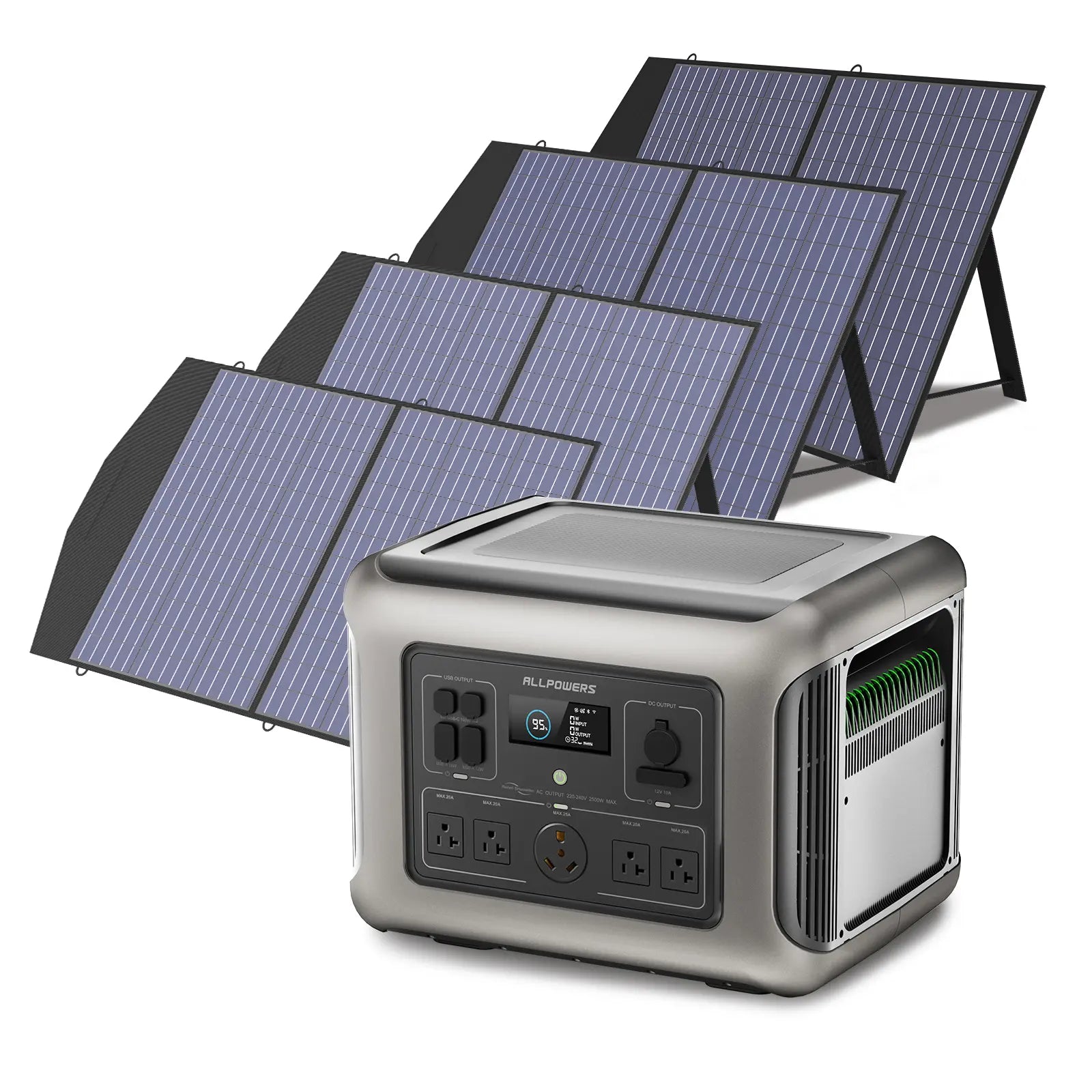 ALLPOWERS Solar Generator Kit 2500W (R2500 + 4 x SP027 100W Solar Panel)