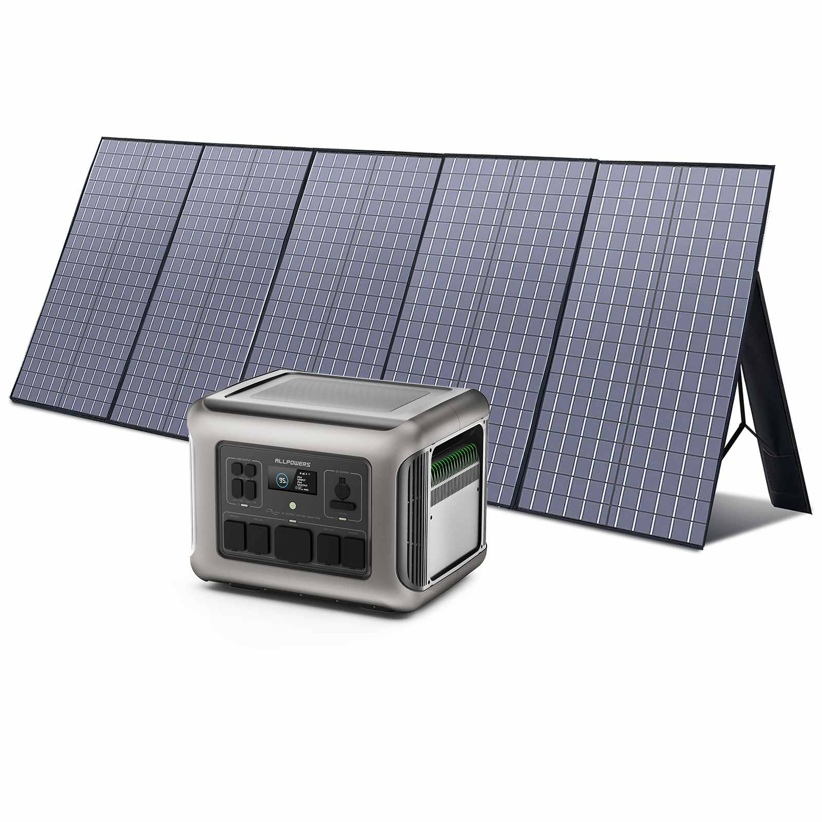 ALLPOWERS R2500 Portable Home Backup Power Station 2500W 2016W (R2500 + SP039 600W Solar Panel)