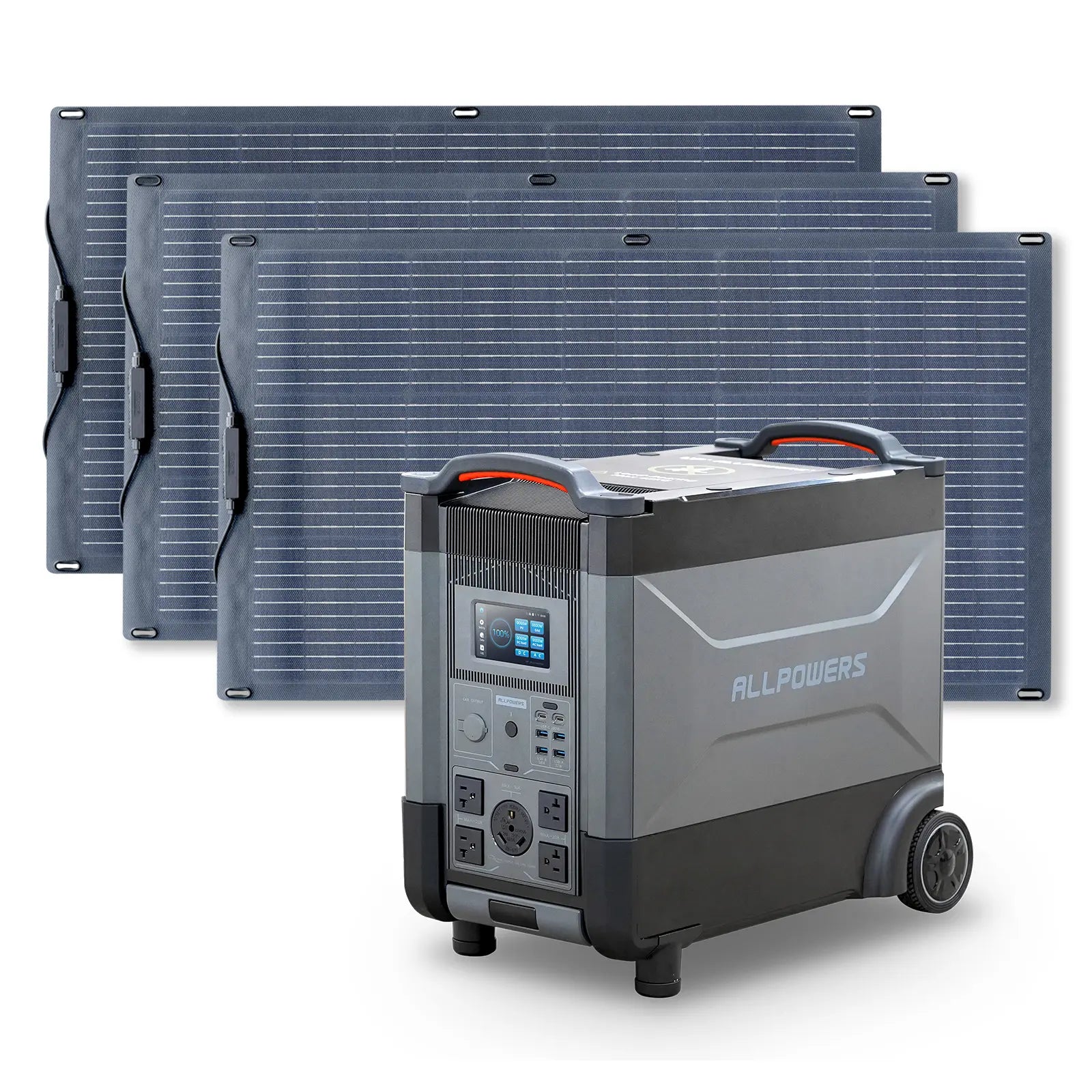 ALLPOWERS Solar Generator Kit 4000W (R4000 + 3 x SF100 100W Flexible Solar Panel)
