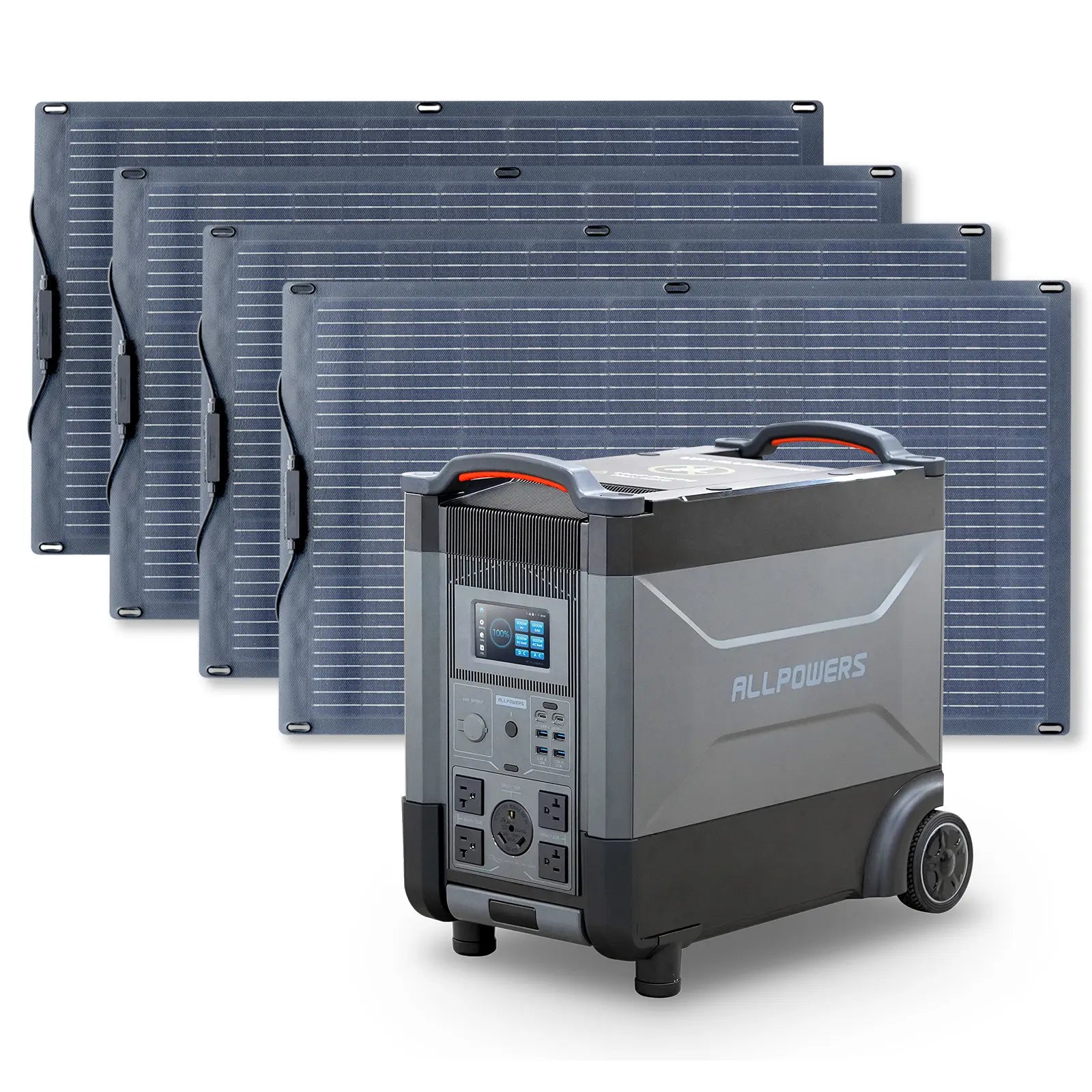 ALLPOWERS Solar Generator Kit 4000W (R4000 + 4 x SF100 100W Flexible Solar Panel)