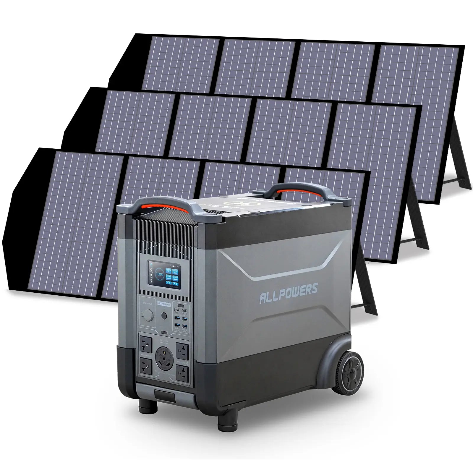 ALLPOWERS Solar Generator Kit 4000W (R4000 + 3 x SP029 140W Solar Panel)