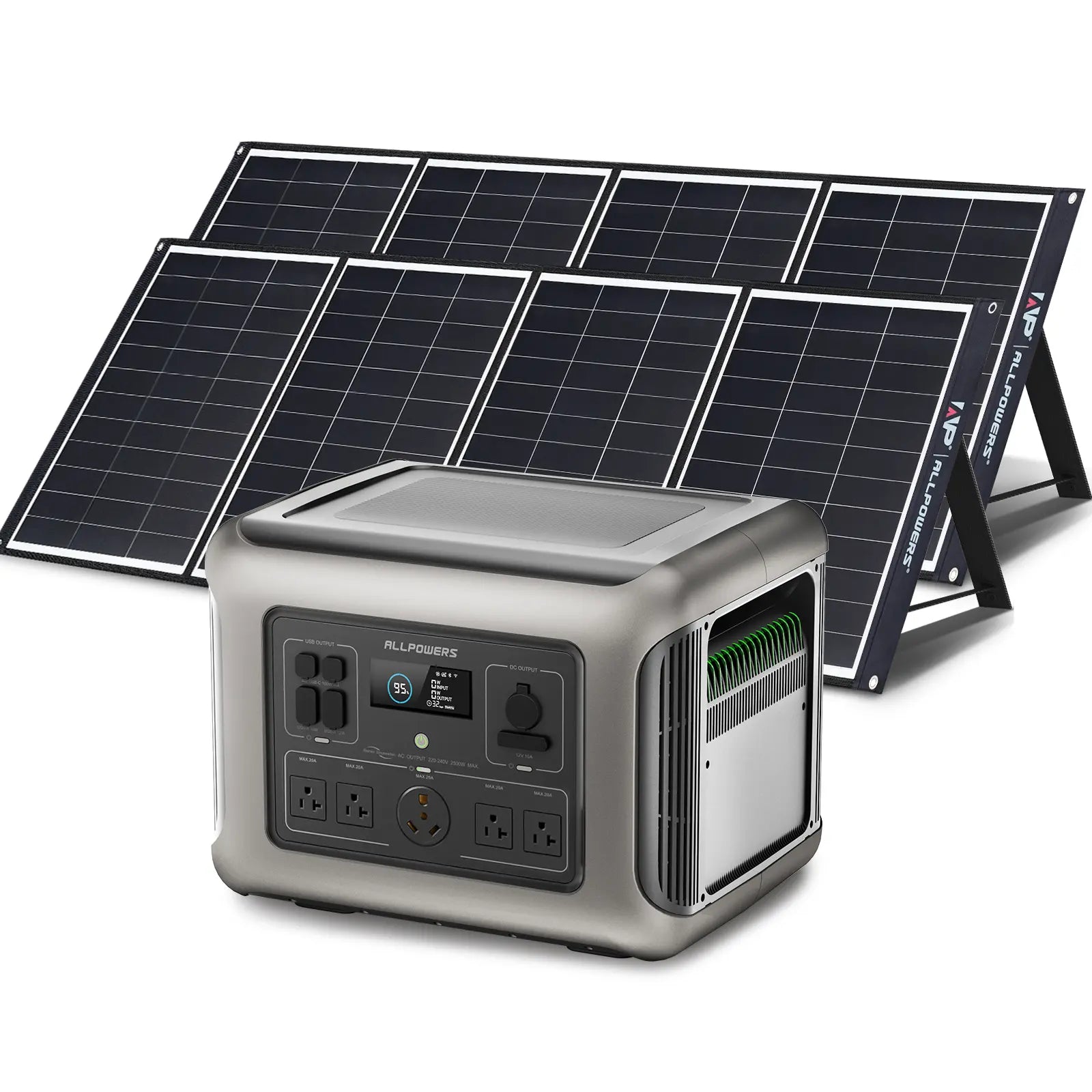 ALLPOWERS Solar Generator Kit 2500W (R2500 + SP035 200W Solar Panel)