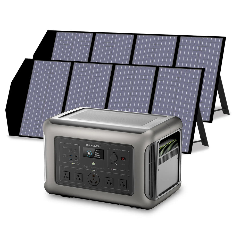 ALLPOWERS Solar Generator Kit 3200W (R3500 + 2 x SP029 140W Solar Panel)